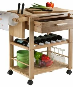 Winsome Wood Traditional Natural Solid Wood Cart 83644 -Coast2Coast shop 3171d0770da390a4 4051 w800 h800 b1 p0