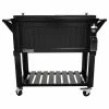 Permasteel, Inc Permasteel 80 Quart Portable Rolling Patio Cooler, Black