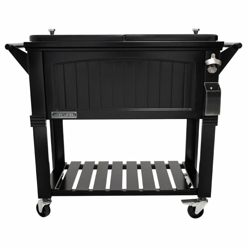 Permasteel, Inc Permasteel 80 Quart Portable Rolling Patio Cooler, Black 3 Permasteel, Inc Permasteel 80 Quart Portable Rolling Patio Cooler, Black