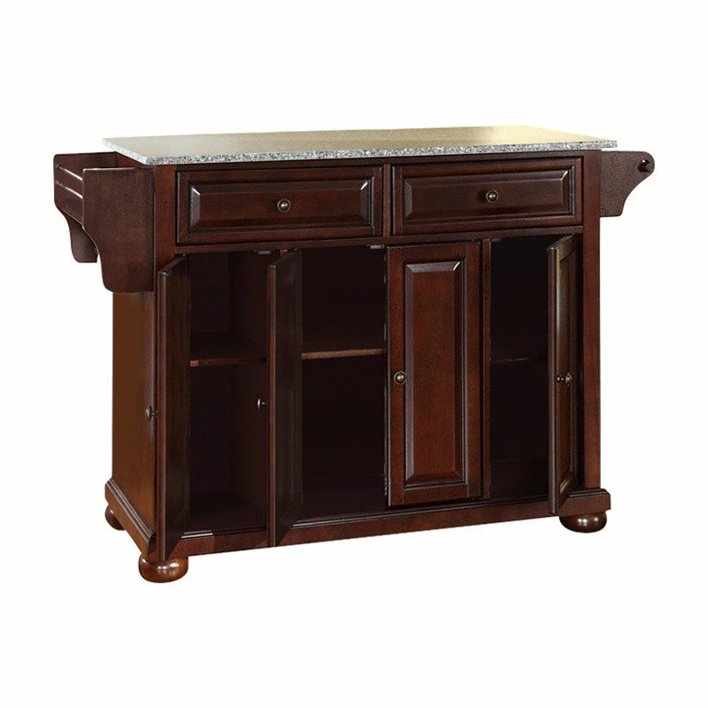 Crosley Alexandria Solid Granite Top Kitchen Island, Vintage Mahogany Finish 3 Crosley Alexandria Solid Granite Top Kitchen Island, Vintage Mahogany Finish