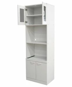 Pilaster Designs Goblin Kitchen Storage Pantry Microwave Cabinet, Adjustable Shelves, White Wood 10 Pilaster Designs Goblin Kitchen Storage Pantry Microwave Cabinet, Adjustable Shelves, White Wood -Coast2Coast shop 33d154fc0de94f05 9761 w800 h800 b1 p0
