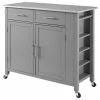 Crosley Savannah Stainless Steel Top Full-Size Kitchen Island Cart, Gray -Coast2Coast shop 34d1dddb0f73b845 4547 w800 h800 b1 p0