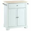 Crosley Alexandria Natural Wood Top Portable Kitchen Island, White Finish -Coast2Coast shop 35c15f3c065cb102 7862 w800 h800 b1 p0