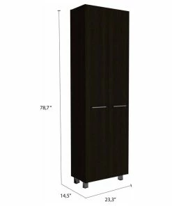 HomeRoots Thea Black Pantry Cabinet 10 HomeRoots Thea Black Pantry Cabinet -Coast2Coast shop 36c11428026c3508 2529 w800 h800 b1 p0