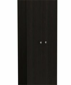 Home Square 2 Piece Wood Multi Storage Two-Door Pantry Cabinet Set In Black -Coast2Coast shop 38a143bc011de380 9415 w800 h800 b0 p0