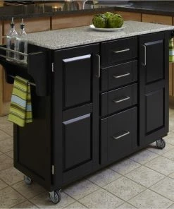 Homestyles Create-a-Cart Wood Rolling Kitchen Cart In Black -Coast2Coast shop 390170e203c99670 5051 w800 h800 b0 p0