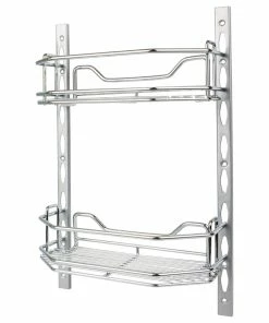 Hardware Resources 6" Deep Door Mounted Tray System Kit In Polished Chrome