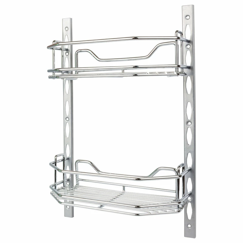 Hardware Resources 6" Deep Door Mounted Tray System Kit In Polished Chrome 3 Hardware Resources 6" Deep Door Mounted Tray System Kit In Polished Chrome