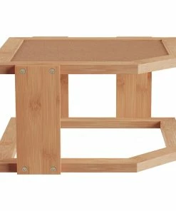 Lavish Home Bamboo And Cork 2 Tier Shelf