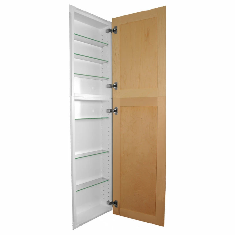 Timber Tree Cabinets Fruitville Shaker Frameless Recessed Unfinished Wood Pantry Cabinet, 14x56 4 Timber Tree Cabinets Fruitville Shaker Frameless Recessed Unfinished Wood Pantry Cabinet, 14x56 - Image 2