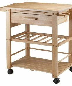 Winsome Wood Traditional Natural Solid Wood Cart 83644