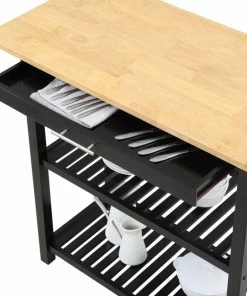 Convenience Concepts Designs2Go 3 Tier Butcher Block Kitchen Prep Island V2-233 -Coast2Coast shop 3cb106670079ae5b 9134 w800 h800 b0 p0
