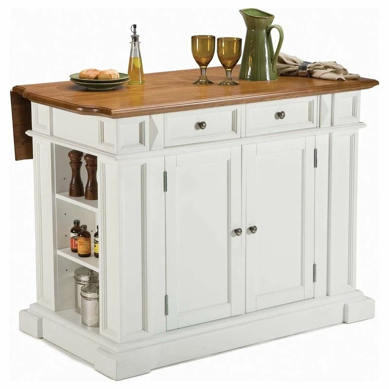 Homestyles Americana Wood Kitchen Island In Off White 4 Homestyles Americana Wood Kitchen Island In Off White - Image 2