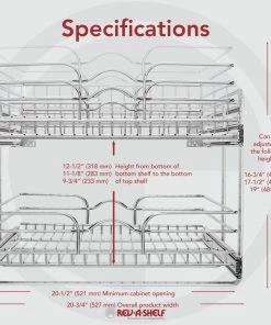 Rev-A-Shelf Two-Tier Bottom Mount Pull Out Steel Wire Organizer, 20.75" -Coast2Coast shop 3fb17f0002585a66 8082 w800 h800 b0 p0