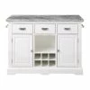 Steve Silver Zermatt White Kitchen Island
