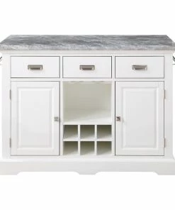 Steve Silver Zermatt White Kitchen Island