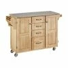 Hawthorne Collections Granite Top Wood Island Cart In Natural -Coast2Coast shop 4091b6a40892aca2 2306 w800 h800 b1 p0
