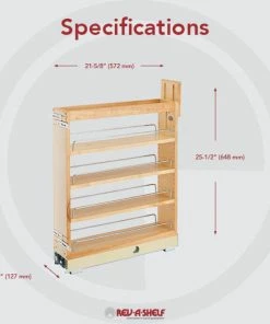 Rev-A-Shelf Wood Base Cabinet Pull Out Organizer With BB Soft Close, 5" 14 Rev-A-Shelf Wood Base Cabinet Pull Out Organizer With BB Soft Close, 5" -Coast2Coast shop 431100fa0fb3e91e 8035 w800 h800 b0 p0