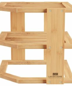 Lavish Home Bamboo 3 Tier Shelf