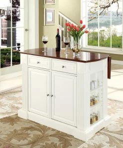 Crosley Drop Leaf Breakfast Bar Top Kitchen Island, White Finish 13 Crosley Drop Leaf Breakfast Bar Top Kitchen Island, White Finish -Coast2Coast shop 45e1fd1d064638ca 8042 w800 h800 b0 p0