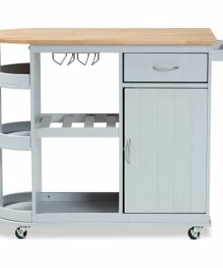 Baxton Studio Andmorra Coastal Gray Kitchen Cart -Coast2Coast shop 474110100e7bec67 2473 w800 h800 b1 p0