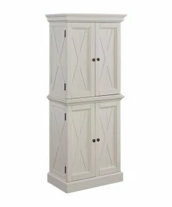Homestyles Seaside Lodge Wood Pantry In Off White