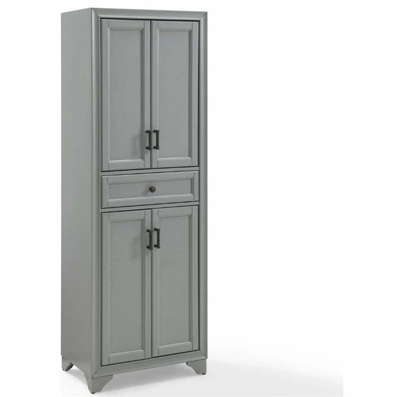Pemberly Row 4 Door Pantry In Distressed Gray 5 Pemberly Row 4 Door Pantry In Distressed Gray - Image 3