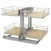 Rev-A-Shelf Steel 2-Tier Pull Out Solid Bottom Organizer For Blind Corner Cabinet, 15"