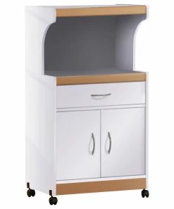 Hodedah Import Inc. Microwave Cart, White