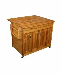 Catskill Craftsmen Butcher Block Workcenter PLUS With Drop Leaf