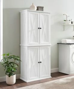 Crosley Clifton Tall Pantry Distressed White 2 Stackable Pantries -Coast2Coast shop 4ae15ff90f73ba3d 0161 w800 h800 b0 p0