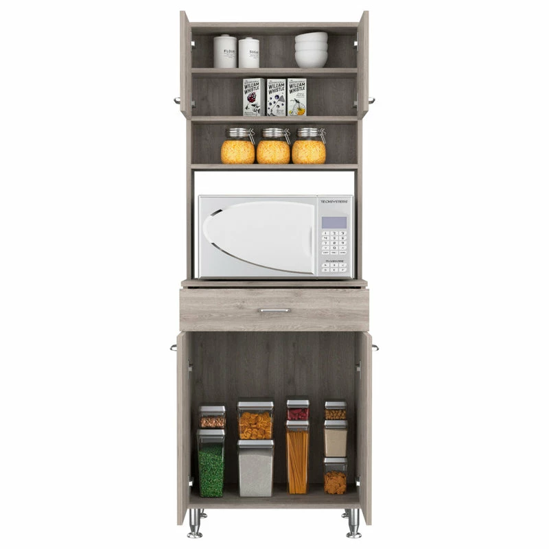 FM FURNITURE Bay Area Pantry, Light Gray 7 FM FURNITURE Bay Area Pantry, Light Gray - Image 5