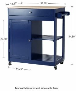 Glitzhome 34.25''H Wooden Basic Kitchen Island, 1 Drawer And 1 Door And 2 Tier, Navy Blue 20 Glitzhome 34.25''H Wooden Basic Kitchen Island, 1 Drawer And 1 Door And 2 Tier, Navy Blue -Coast2Coast shop 4c0187ff00d6ba3a 4113 w800 h800 b1 p0