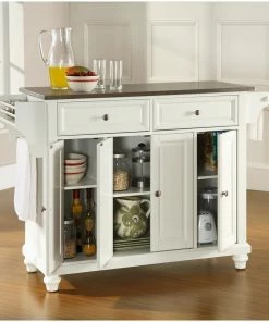 Crosley Cambridge Stainless Steel Top Kitchen Island, White Finish 12 Crosley Cambridge Stainless Steel Top Kitchen Island, White Finish -Coast2Coast shop 4c01d5ee06463426 2037 w800 h800 b0 p0