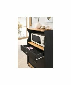 Hodedah Import Inc. Microwave Kitchen Cart, Black-Beech 11 Hodedah Import Inc. Microwave Kitchen Cart, Black-Beech -Coast2Coast shop 4c21c97f0112b6a2 1938 w800 h800 b0 p0
