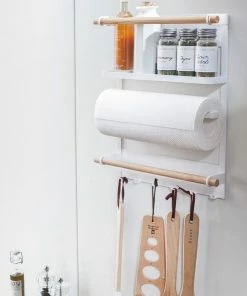 Yamazaki Home Magnetic Organizer, Steel And Wood, Magnetic 12 Yamazaki Home Magnetic Organizer, Steel And Wood, Magnetic -Coast2Coast shop 4f118f50025ad606 9402 w800 h800 b0 p0