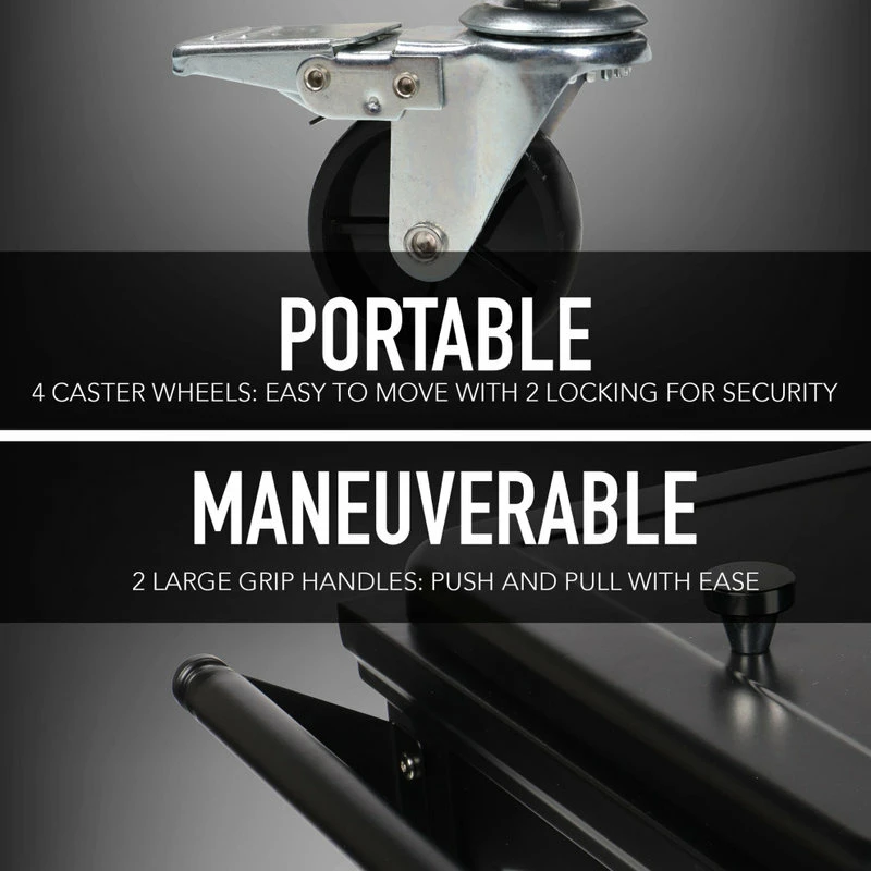 Permasteel, Inc Permasteel 80 Quart Portable Rolling Patio Cooler, Black 8 Permasteel, Inc Permasteel 80 Quart Portable Rolling Patio Cooler, Black - Image 6