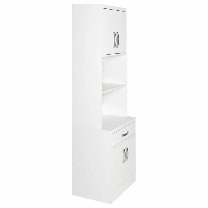 Better Home Products Shelby Tall Wooden Kitchen Pantry In White 4 Better Home Products Shelby Tall Wooden Kitchen Pantry In White - Image 2
