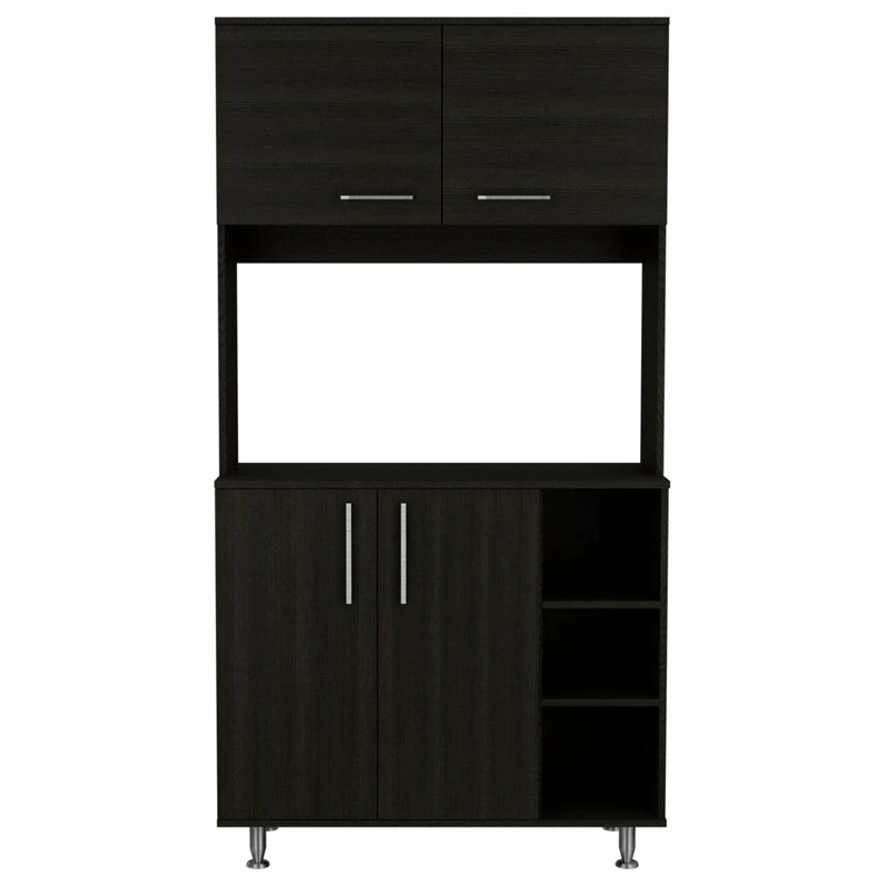 DEPOT ESHOP LLC Malta Kitchen Pantry Cabinet, Black Wengue 3 DEPOT ESHOP LLC Malta Kitchen Pantry Cabinet, Black Wengue