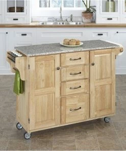 Homestyles Create-a-Cart Wood Rolling Kitchen Cart In Brown