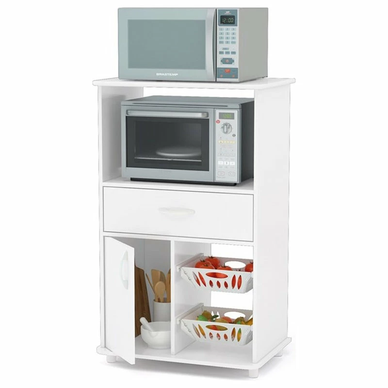 Boahaus Grenoble 1-Drawer Modern Wood Kitchen Storage Cabinet In White 3 Boahaus Grenoble 1-Drawer Modern Wood Kitchen Storage Cabinet In White