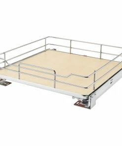 Rev-A-Shelf Solid Surface Pull Out Organizer Shelf With Soft Close, Natural, 20.3"