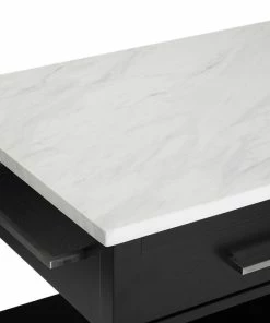 Crosley Audrey Faux Marble Top Kitchen Island Black/White Marble -Coast2Coast shop 5801dd2f0f73b884 4799 w800 h800 b0 p0