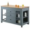 Design Element Medley Kitchen Island With Slide Out Table, 54", Gray 2 Design Element Medley Kitchen Island With Slide Out Table, 54", Gray -Coast2Coast shop 588134280d697641 4769 w800 h800 b1 p0