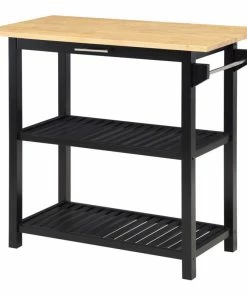 Convenience Concepts Designs2Go 3 Tier Butcher Block Kitchen Prep Island V2-233