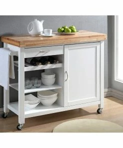 Baxton Studio Denver White Modern Kitchen Cart 7 Baxton Studio Denver White Modern Kitchen Cart -Coast2Coast shop 59e164f80a60e300 0469 w800 h800 b0 p0