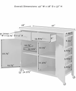 Crosley Savannah Stainless Steel Top Full-Size Kitchen Island Cart, Gray -Coast2Coast shop 59e19f930f73b85f 4547 w800 h800 b1 p0