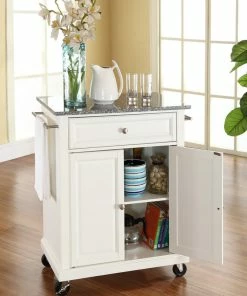 Crosley Solid Granite Top Portable Kitchen Cart/Island, White Finish 11 Crosley Solid Granite Top Portable Kitchen Cart/Island, White Finish -Coast2Coast shop 5b41db8e06463c1f 0160 w800 h800 b0 p0