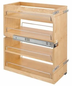 Rev-A-Shelf Wood Base Cabinet Pull Out Organizer With Soft Close, 10.5"