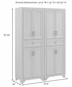 Crosley Tara 2-Piece Pantry Set, Distressed Gray 2 Pantries -Coast2Coast shop 5cb153a60f73baf5 0945 w800 h800 b1 p0